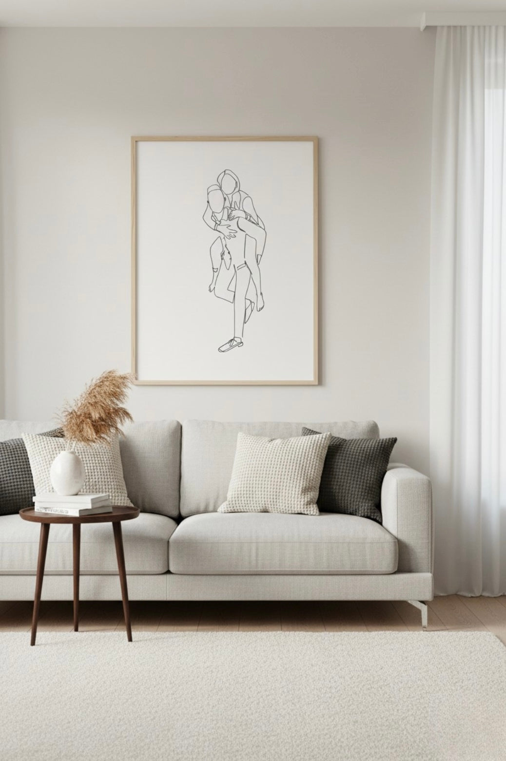 Quadro Minimalista: A Vossa História em Linhas